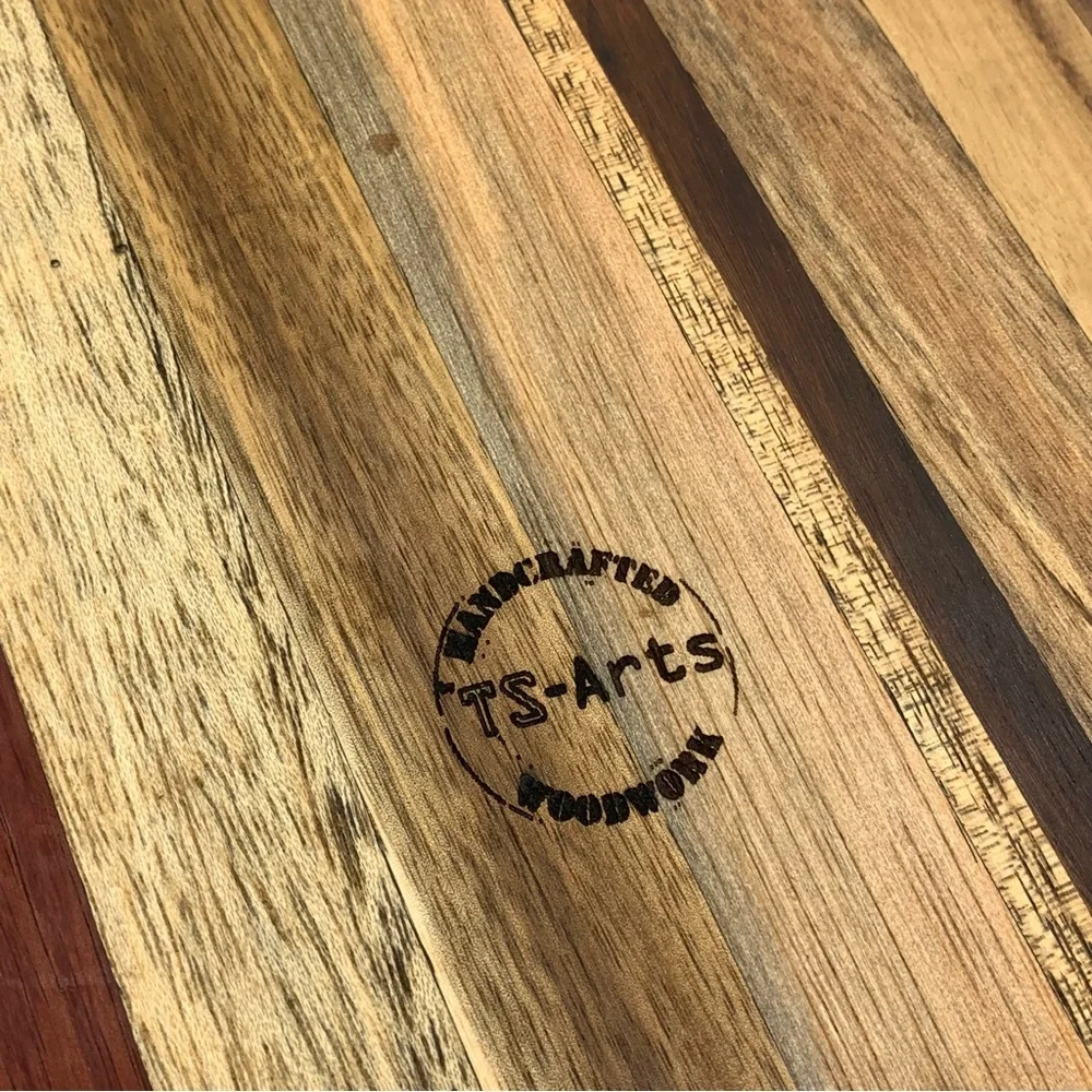 Handcrafted Wood Cutting Board Charcuterie Board Resin Hearts Design